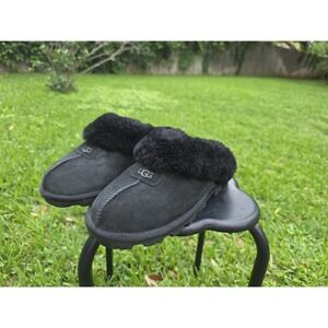Ugg Slippers Coquette Women's 8 5125 Black Suede Slip On
